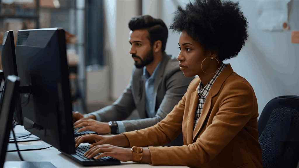 un homme et une femme se forme via le cpf